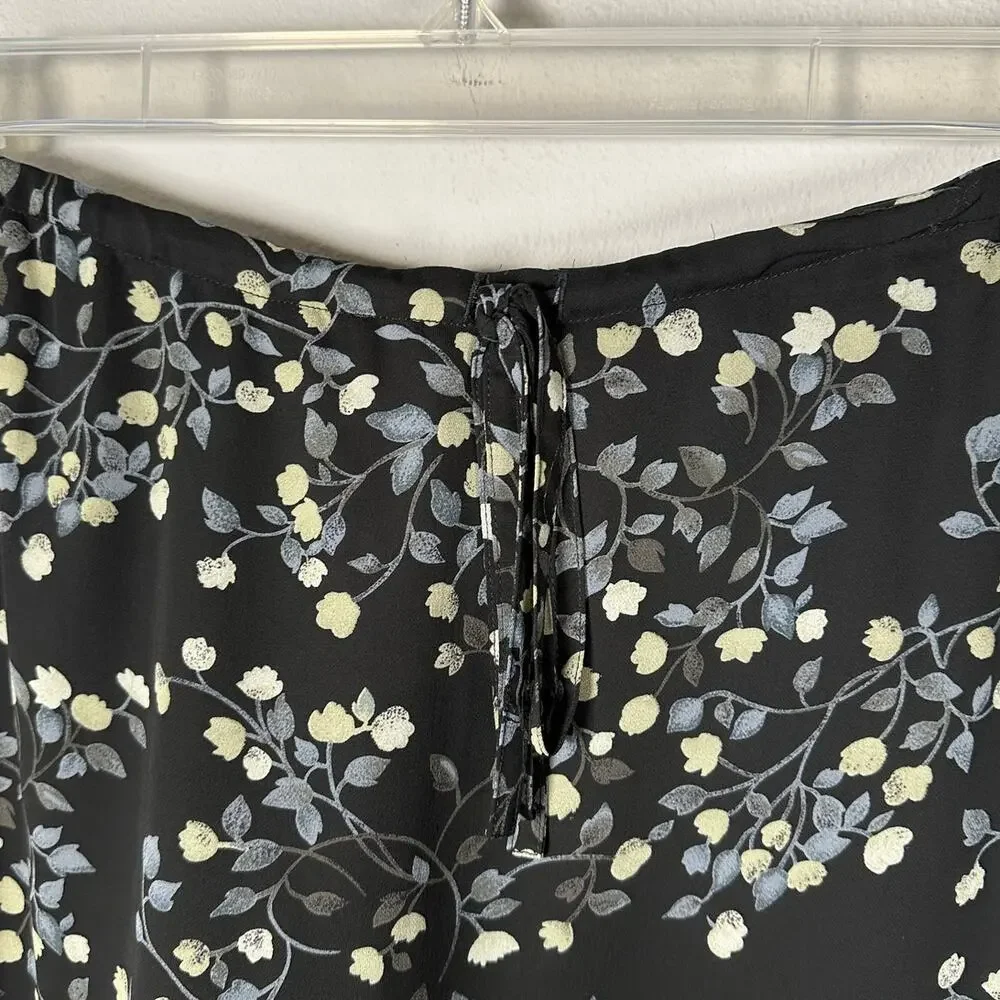 Banana Republic Vintage Black & Gray Floral Mini Skort Women's 8